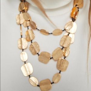 Zara 3 Tier gold tone necklace